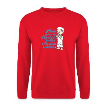 Muslim Islam - Unisex Pullover - Rot - Vorne - Alina (178cm) & Michal (187cm)