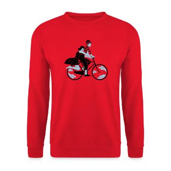 Transport Douceur - Sweat-shirt Unisexe - rouge - Devant - Alina (178cm) & Michal (187cm)