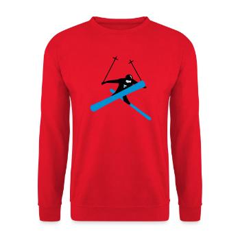 Ski acrobatique - Sweat-shirt Unisexe - rouge - Devant - Alina (178cm) & Michal (187cm)