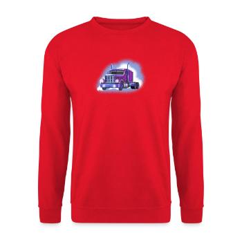 truck - Unisex Sweatshirt - red - Front - Alina (178cm) & Michal (187cm)