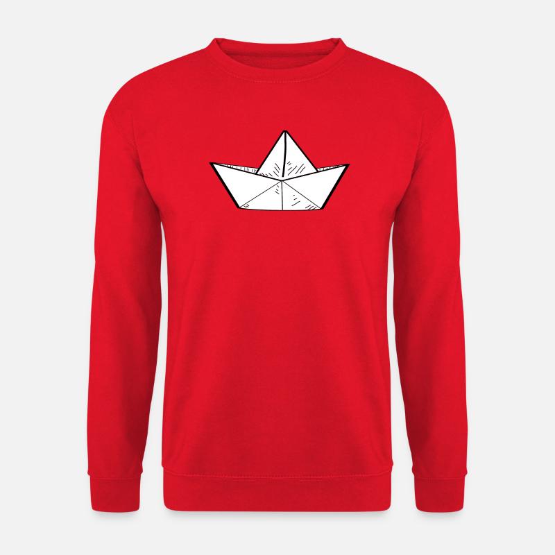 Papierschiff Boot - Unisex Pullover - Rot