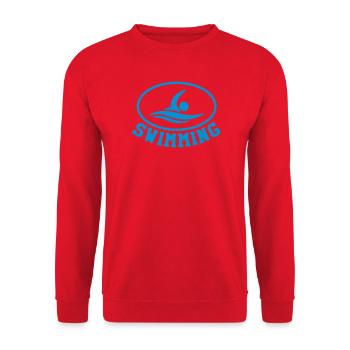 Swimming - Unisex Pullover - Rot - Vorne - Alina (178cm) & Michal (187cm)