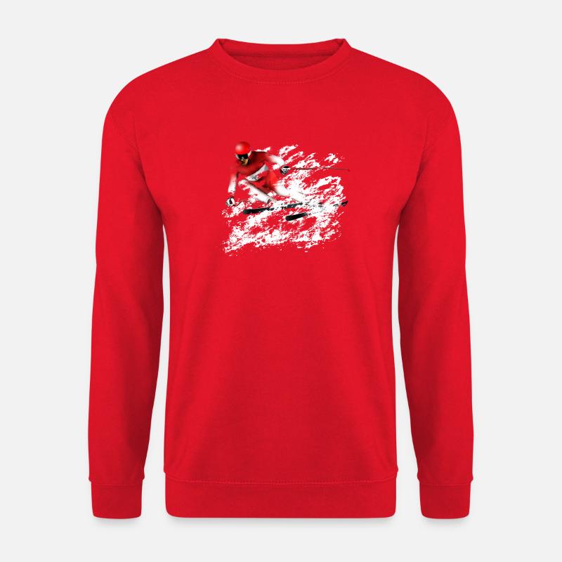 Ski Slalom - Unisex Pullover - Rot