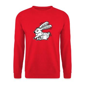 Doux bébé lapin de Pâques lapin de Pâques - Sweat-shirt Unisexe - rouge - Devant - Alina (178cm) & Michal (187cm)