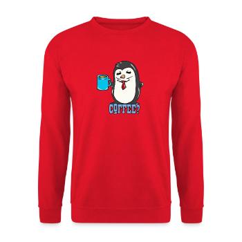 manchot - Sweat-shirt Unisexe - rouge - Devant - Alina (178cm) & Michal (187cm)