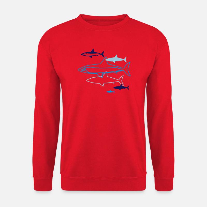 sechs Haie - Unisex Pullover - Rot