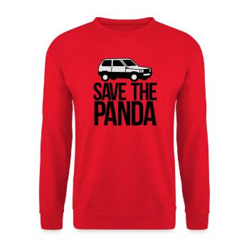save the panda - Unisex Pullover - Rot - Vorne - Alina (178cm) & Michal (187cm)