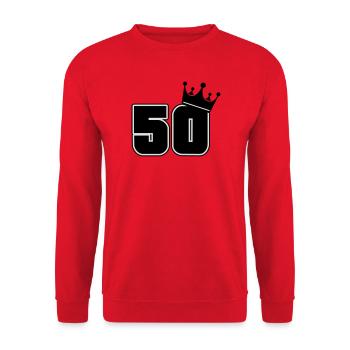 50 - Unisex Sweatshirt - red - Front - Alina (178cm) & Michal (187cm)