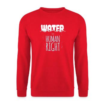 Water is a Human Right - Unisex Pullover - Rot - Vorne - Alina (178cm) & Michal (187cm)