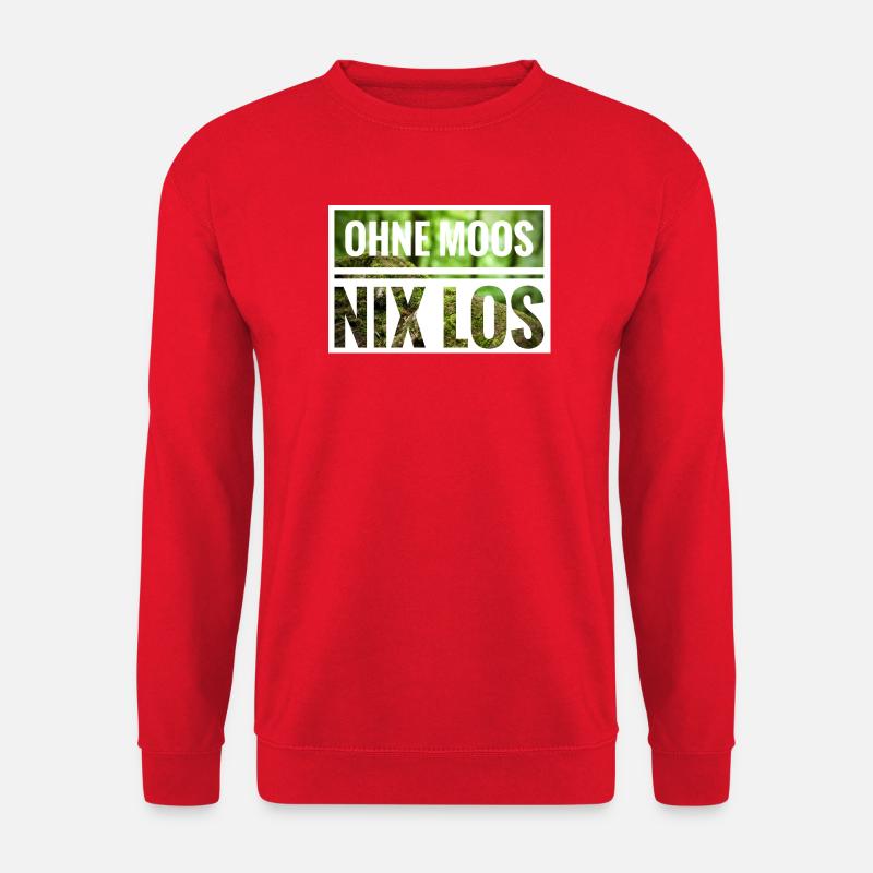Ohne Moos Nix Los Moss Schrift - Unisex Pullover - Rot