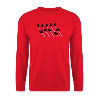 music mixer - Unisex Sweatshirt - red - Front - Alina (178cm) & Michal (187cm)