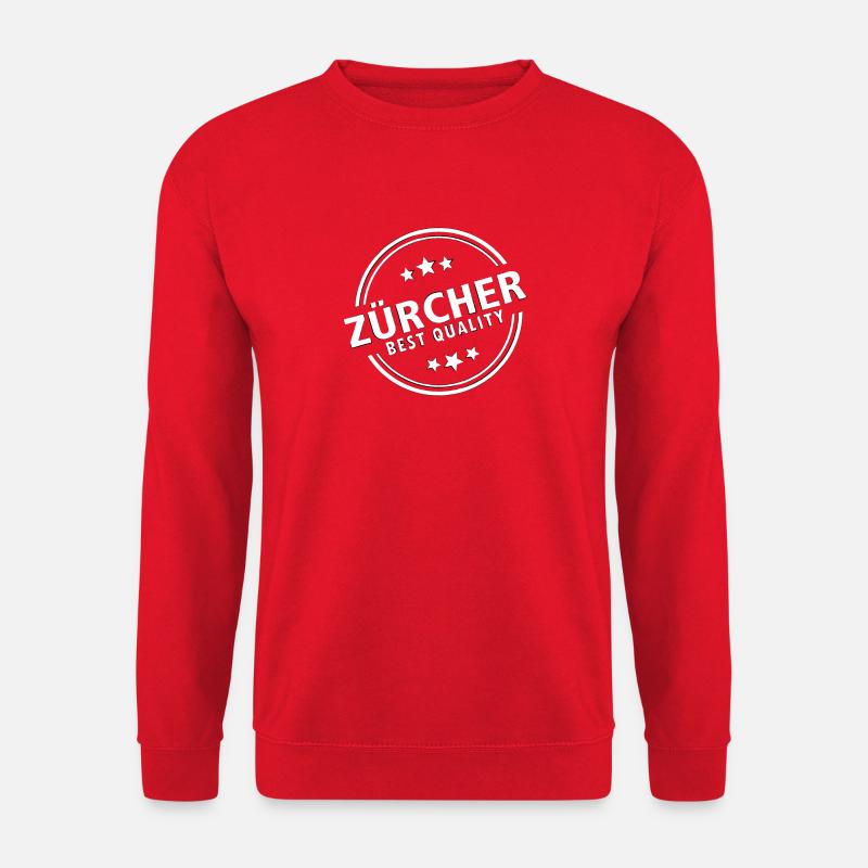 Zürcher Stempel weiss - Unisex Pullover - Rot
