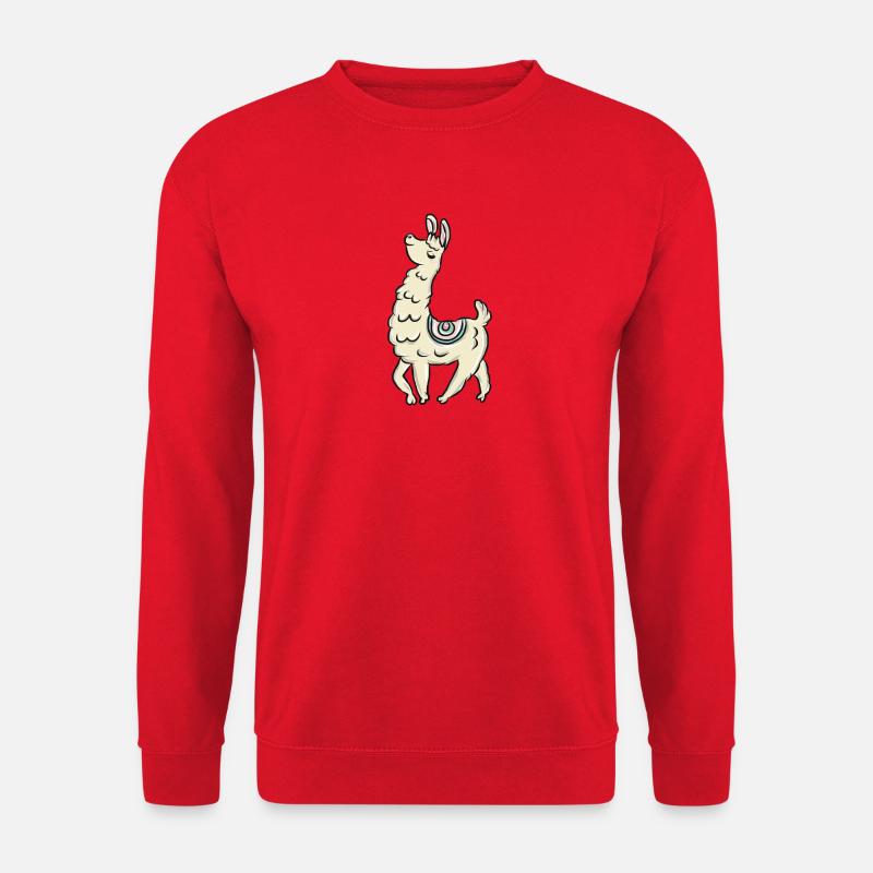 Lama Alpaka - Unisex Pullover - Rot