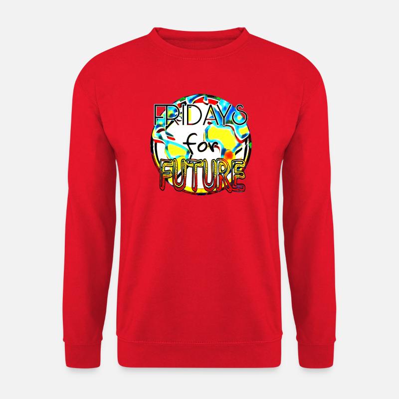 Klimaschutz Statement Farbenkunst - Unisex Pullover - Rot