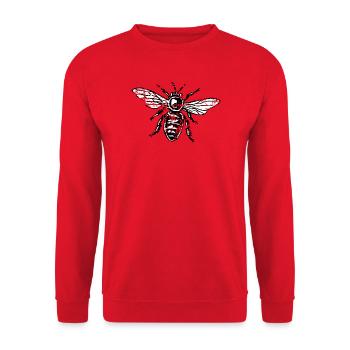 Bee Honeybee - Unisex Sweatshirt - red - Front - Alina (178cm) & Michal (187cm)