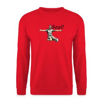 Goal - Unisex Sweatshirt - red - Front - Alina (178cm) & Michal (187cm)