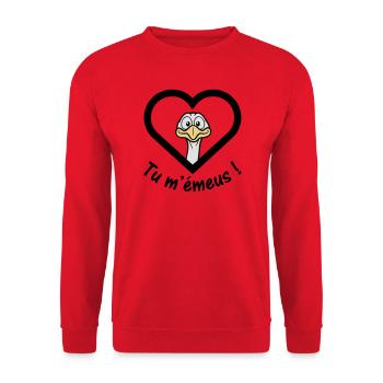 Tu m émeus - Sweat-shirt Unisexe - rouge - Devant - Alina (178cm) & Michal (187cm)