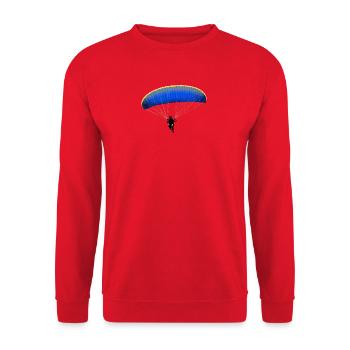 paragliding - Unisex Sweatshirt - red - Front - Alina (178cm) & Michal (187cm)