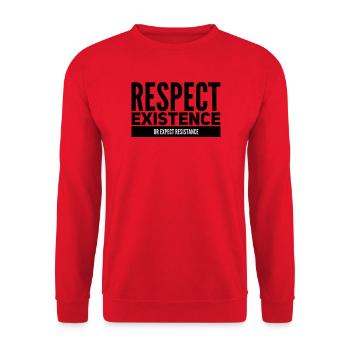 Respect Existence Or Expect Resistance  - Unisex Sweatshirt - red - Front - Alina (178cm) & Michal (187cm)