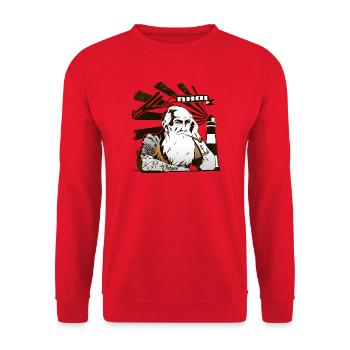 seemann Usedom T-Shirt – Ostsee Streetwear Design - Unisex Pullover - Rot - Vorne - Alina (178cm) & Michal (187cm)
