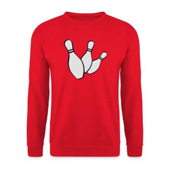 bowling kegeln - Unisex Pullover - Rot - Vorne - Alina (178cm) & Michal (187cm)