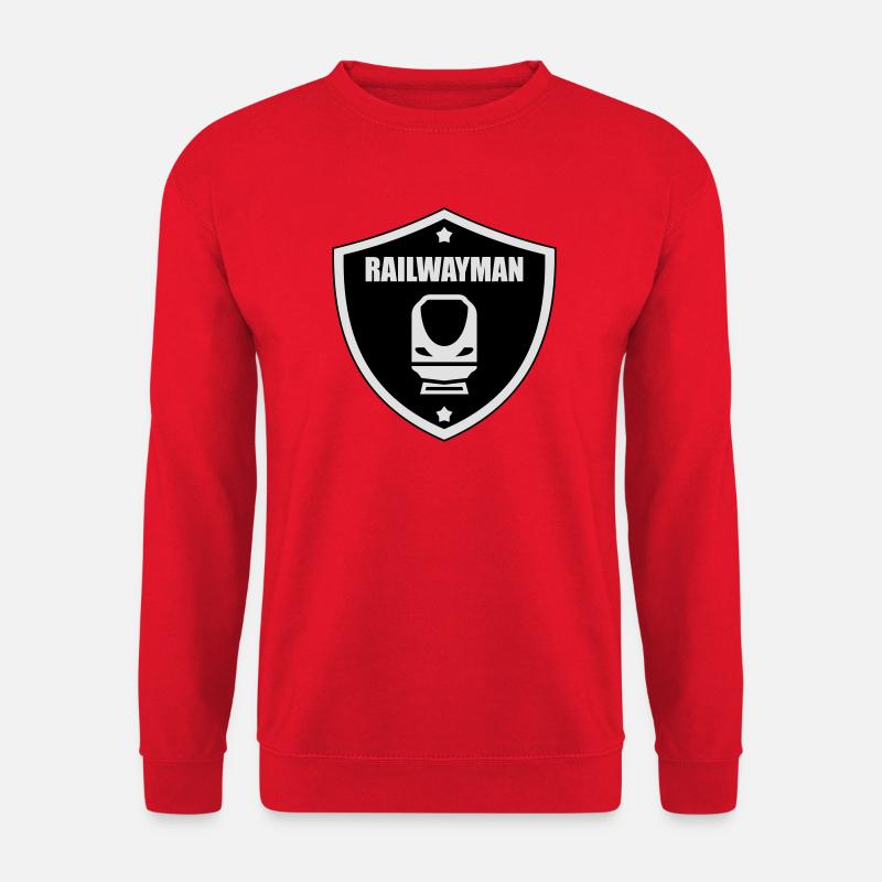 Railway Railwayman Cheminot Train Eisenbahn - Unisex Sweatshirt - red