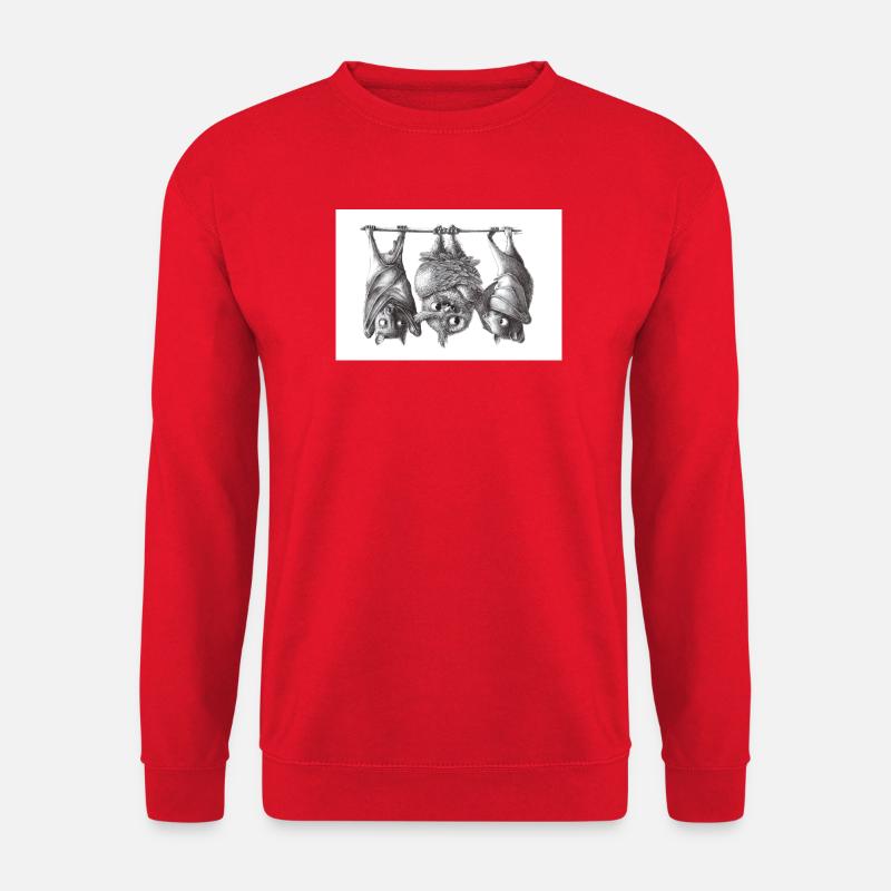 Vampireule und Fledermäuse - Unisex Pullover - Rot