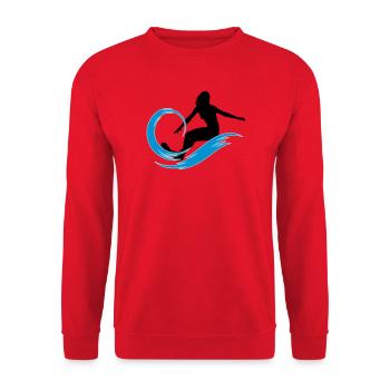 surfeuse - Sweat-shirt Unisexe - rouge - Devant - Alina (178cm) & Michal (187cm)