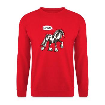 Hottehüüü Irish Tinker - Unisex Pullover - Rot - Vorne - Alina (178cm) & Michal (187cm)