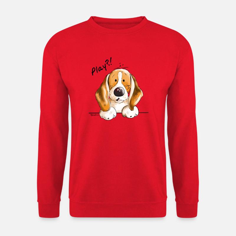 Süßer Beagle - Hund - Hunde - Dog - Comic - Unisex Pullover - Rot