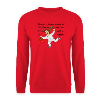 maler handwerk - Unisex Pullover - Rot - Vorne - Alina (178cm) & Michal (187cm)