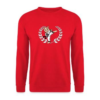Chat judo karaté chat arts martiaux enfants - Sweat-shirt Unisexe - rouge - Devant - Alina (178cm) & Michal (187cm)