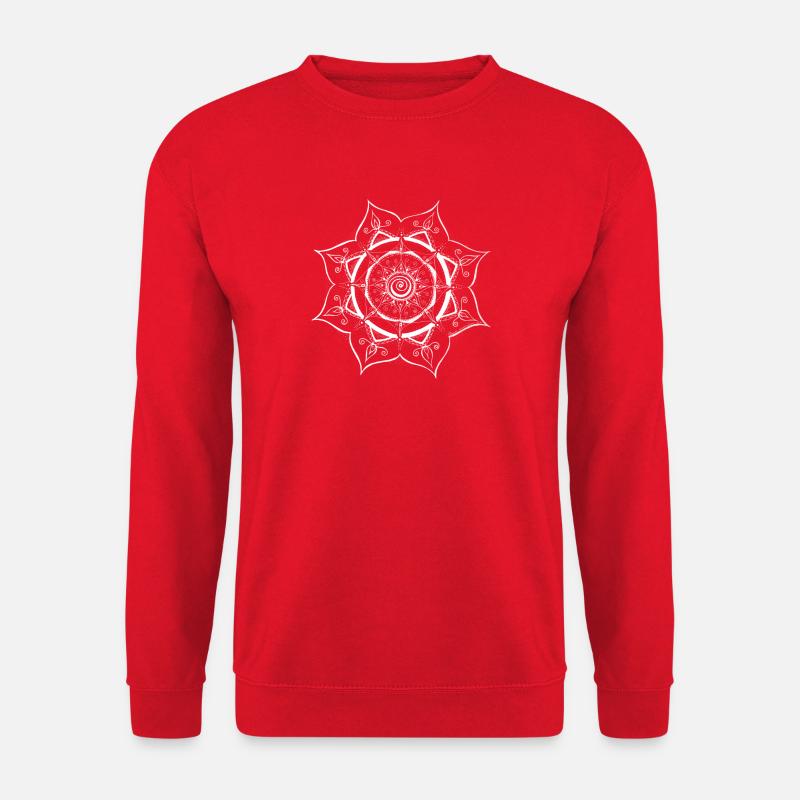 Mandala Spider Web Design - Unisex Sweatshirt - red
