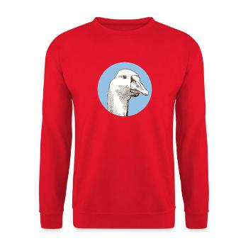 Oie - Sweat-shirt Unisexe - rouge - Devant - Alina (178cm) & Michal (187cm)