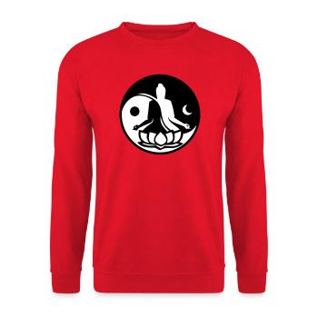 Yin und Yang - Unisex Pullover - Rot - Vorne - Alina (178cm) & Michal (187cm)