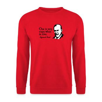 On est très fou quand on aime le plaisir de la Saint-Valentin - Sweat-shirt Unisexe - rouge - Devant - Alina (178cm) & Michal (187cm)