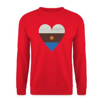 4 éléments - Sweat-shirt Unisexe - rouge - Devant - Alina (178cm) & Michal (187cm)
