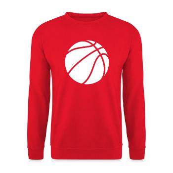Logo de basket-ball blanc - Sweat-shirt Unisexe - rouge - Devant - Alina (178cm) & Michal (187cm)
