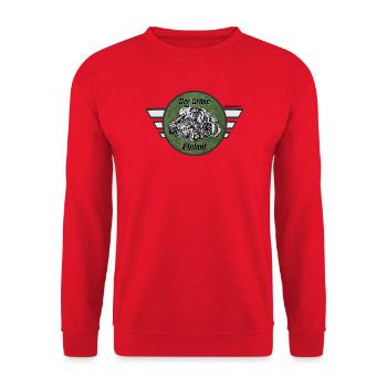 Zündapp KS 601 - Green Elephant - Unisex Sweatshirt - red - Front - Alina (178cm) & Michal (187cm)