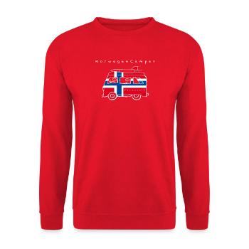 Norwegen Camper - Unisex Pullover - Rot - Vorne - Alina (178cm) & Michal (187cm)