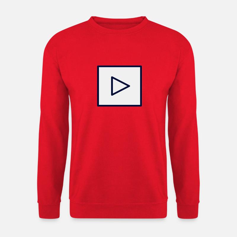 Quadratisches Play-Symbol Design - Unisex Pullover - Rot