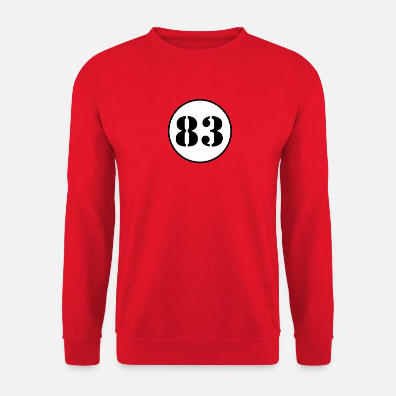 NUMMER 83 Dreiundachtzig Geburtstag Geschenk - Unisex Pullover - Rot