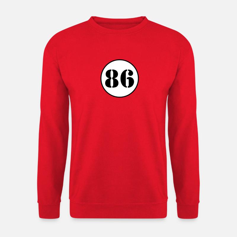 NUMBER 86 eighty six birthday gift - Unisex Sweatshirt - red
