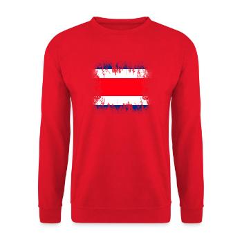 Costa Rica - Unisex Sweatshirt - red - Front - Alina (178cm) & Michal (187cm)