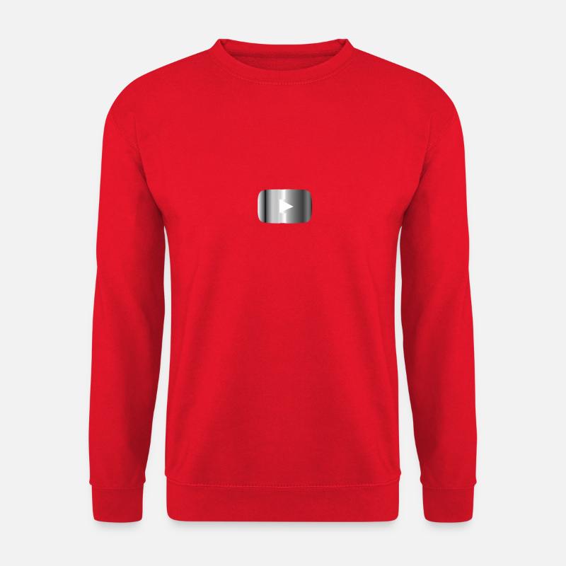 Silberner Play Button  - Unisex Pullover - Rot