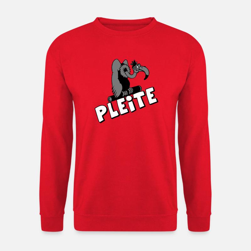 Plesiosaur Pleite Cartoon - Unisex Pullover - Rot