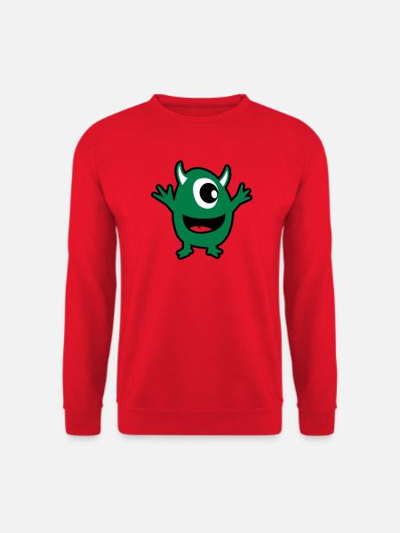 grünes Monster - Unisex Pullover - Rot