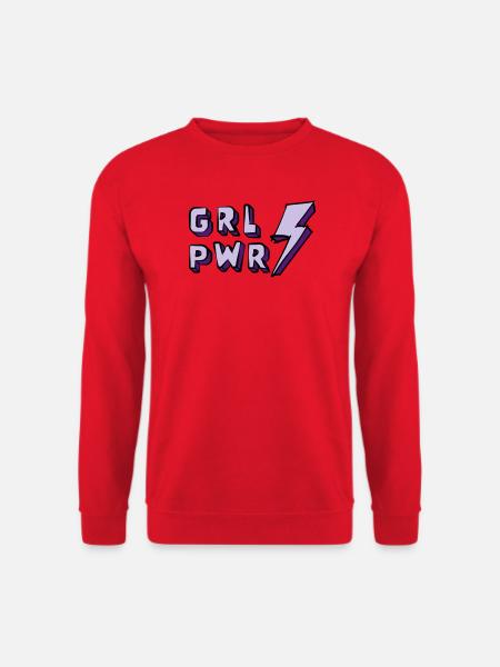 Illustration of Girl Power and Energy - Unisex Sweatshirt - red