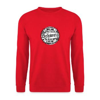 Grüezi Wohl - Unisex Pullover - Rot - Vorne - Alina (178cm) & Michal (187cm)