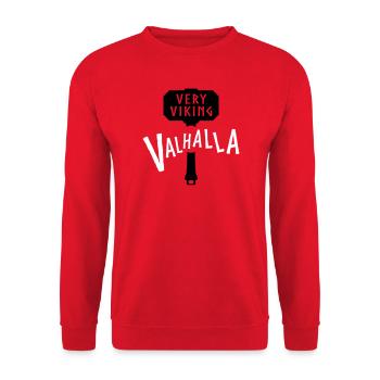 Emblème du guerrier nordique Valhalla - Sweat-shirt Unisexe - rouge - Devant - Alina (178cm) & Michal (187cm)